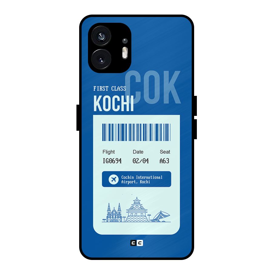 Kochi Boarding Pass Metal Back Case for Nothing Phone 2