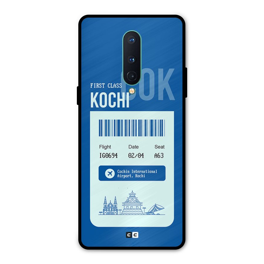 Kochi Boarding Pass Metal Back Case for OnePlus 8