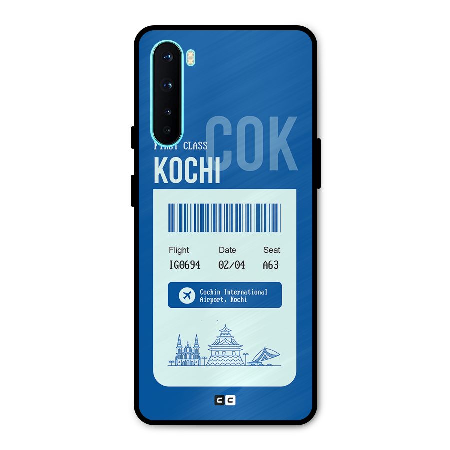 Kochi Boarding Pass Metal Back Case for OnePlus Nord