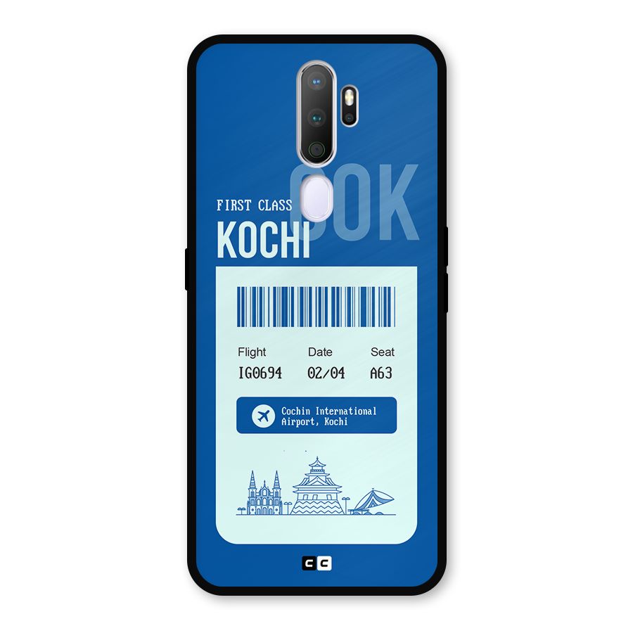 Kochi Boarding Pass Metal Back Case for Oppo A9 (2020)