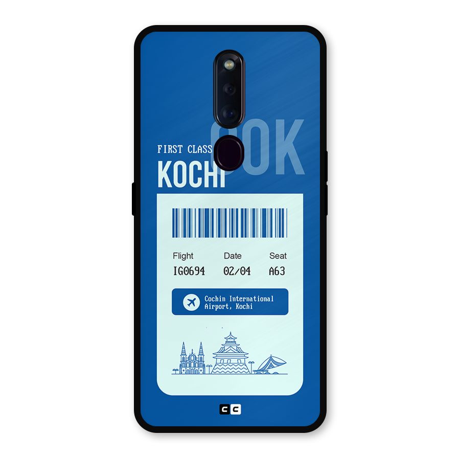Kochi Boarding Pass Metal Back Case for Oppo F11 Pro