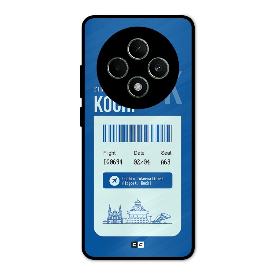 Kochi Boarding Pass Metal Back Case for Oppo F27