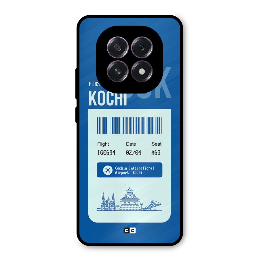 Kochi Boarding Pass Metal Back Case for Oppo F29