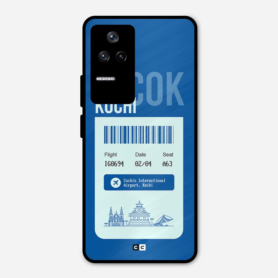 Kochi Boarding Pass Metal Back Case for Poco F4 5G