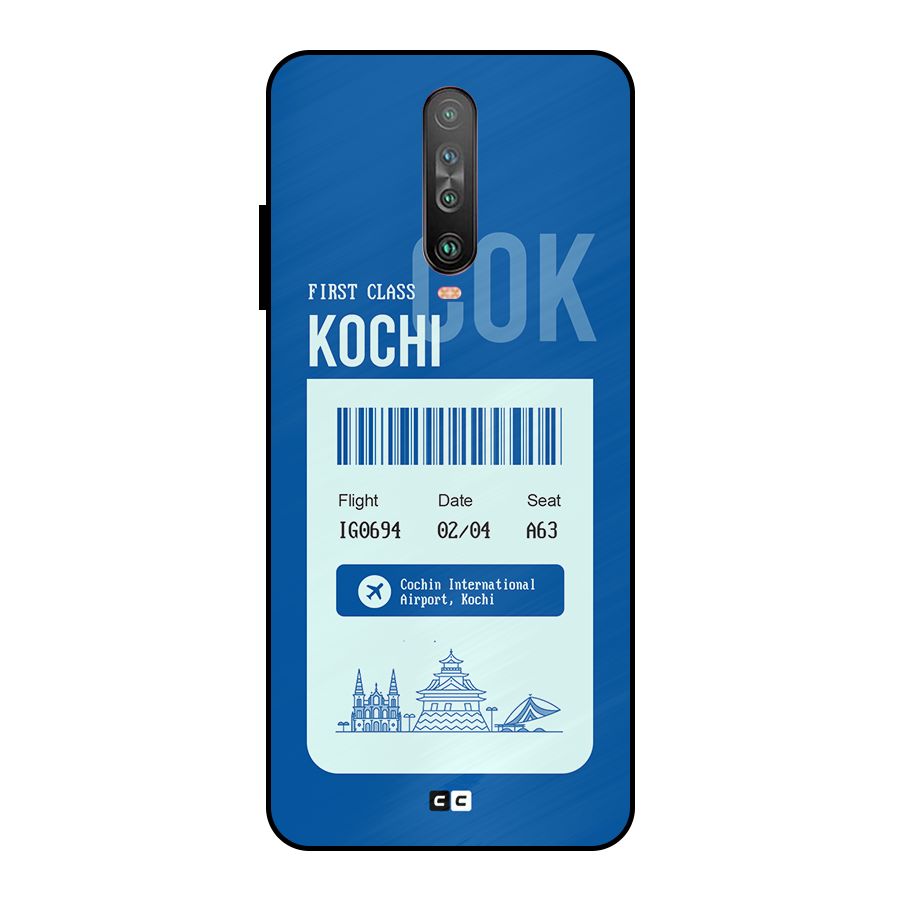 Kochi Boarding Pass Metal Back Case for Poco X2
