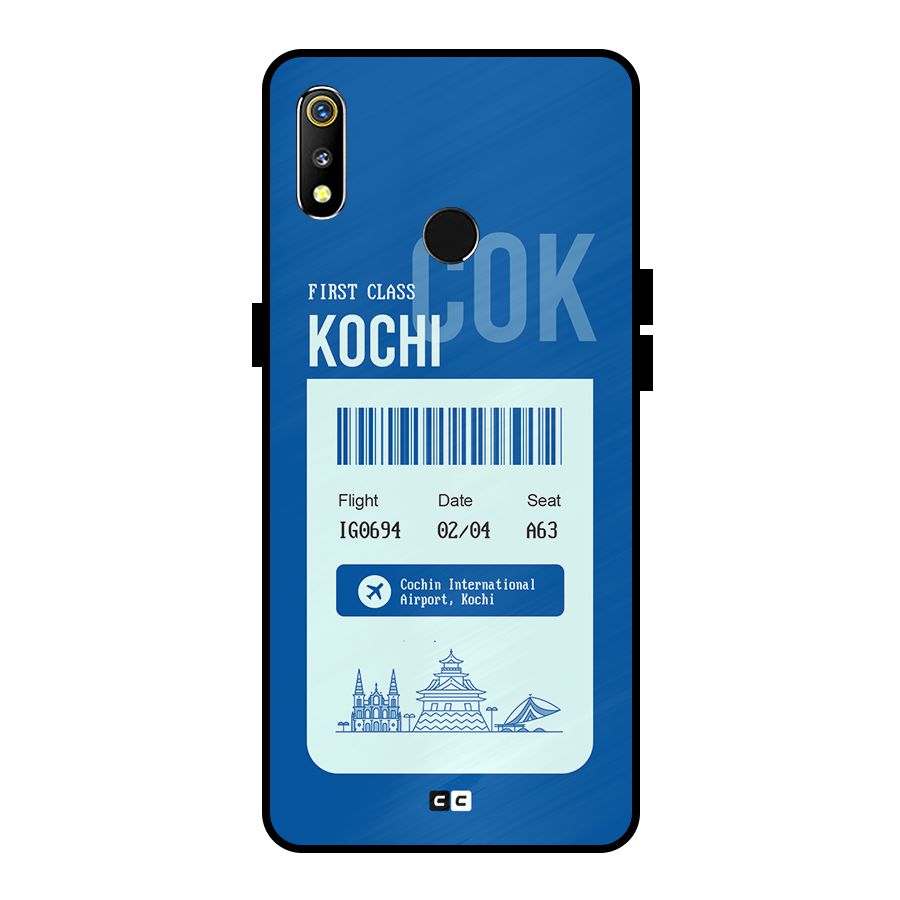 Kochi Boarding Pass Metal Back Case for Realme 3