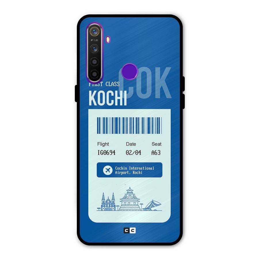 Kochi Boarding Pass Metal Back Case for Realme Narzo 10