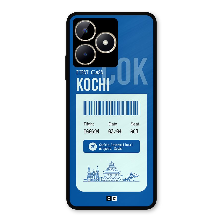 Kochi Boarding Pass Metal Back Case for Realme Narzo N53