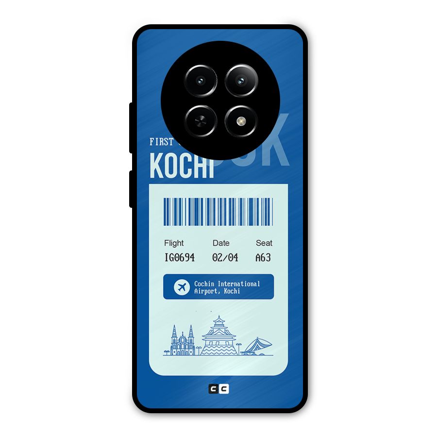 Kochi Boarding Pass Metal Back Case for Realme Narzo N65