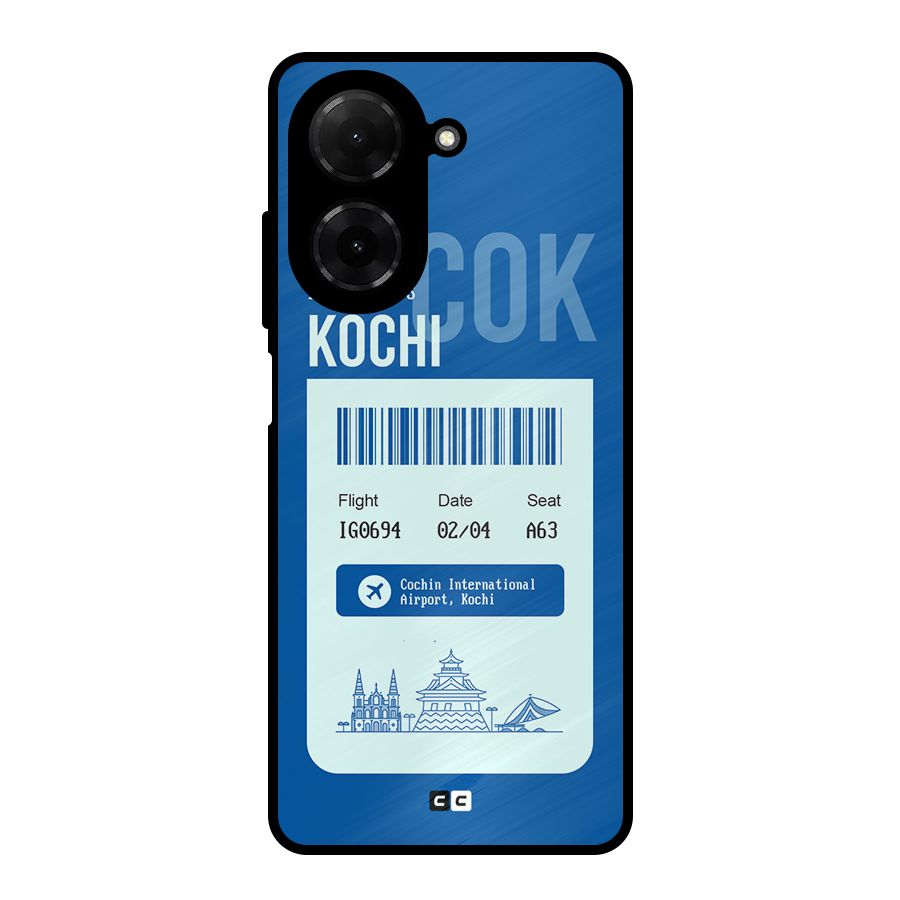 Kochi Boarding Pass Metal Back Case for Redmi A5 4G