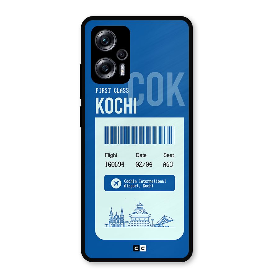 Kochi Boarding Pass Metal Back Case for Redmi K50i