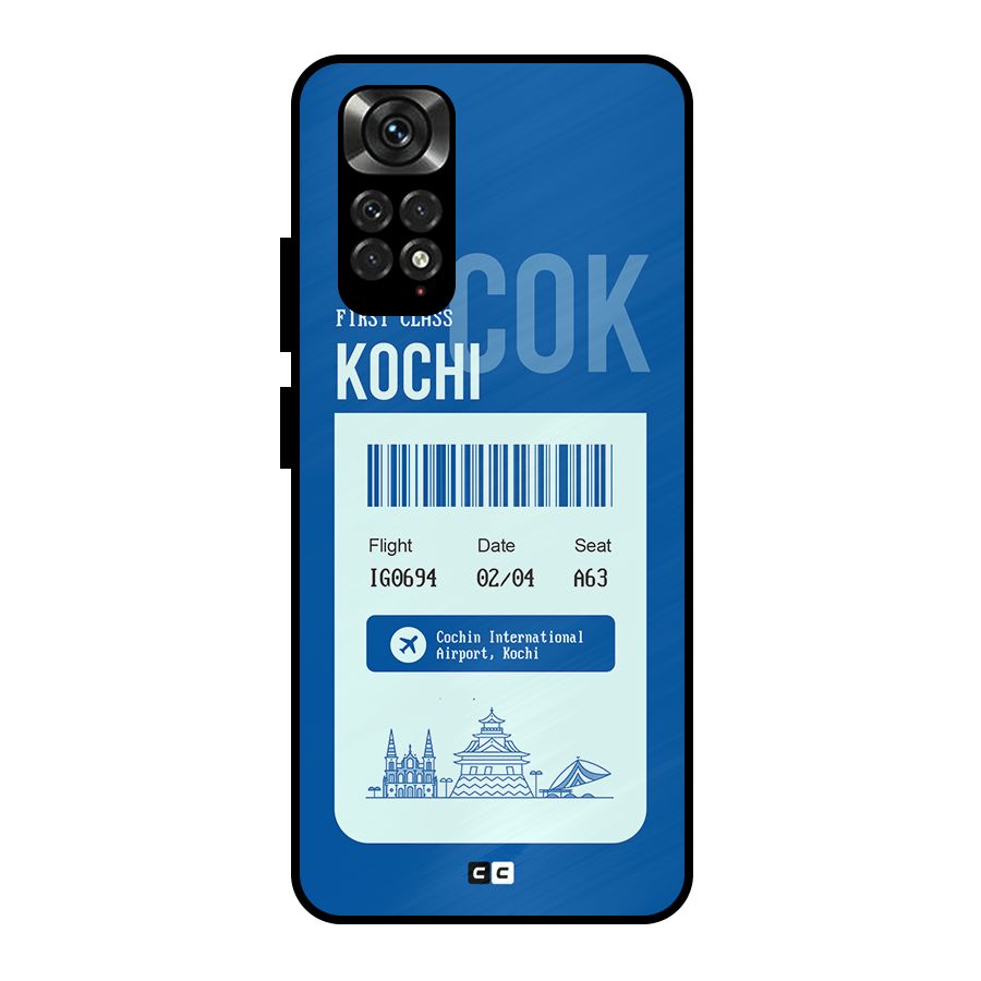 Kochi Boarding Pass Metal Back Case for Redmi Note 11 Pro Plus 5G