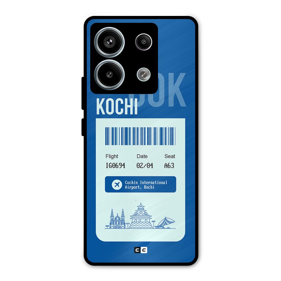 Kochi Boarding Pass Metal Back Case for Redmi Note 13 Pro 5G