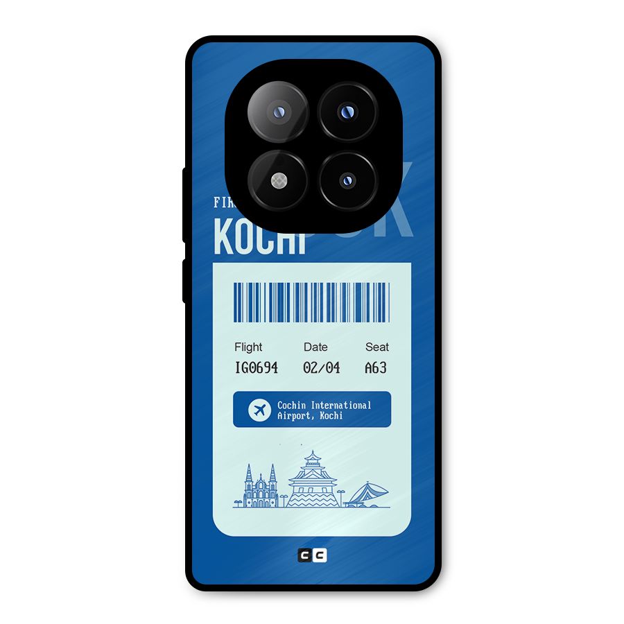 Kochi Boarding Pass Metal Back Case for Redmi Note 14 Pro Plus 5G