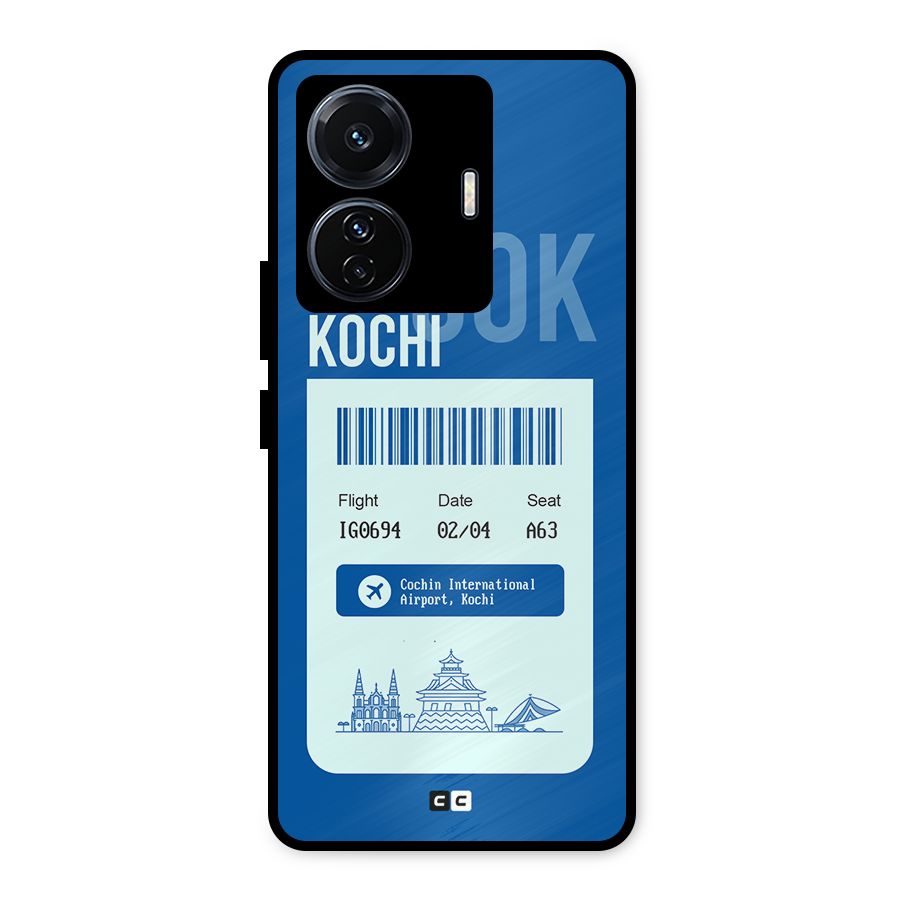 Kochi Boarding Pass Metal Back Case for Vivo T1 Pro