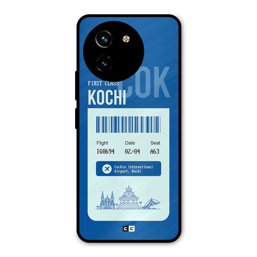 Kochi Boarding Pass Metal Back Case for Vivo T3x