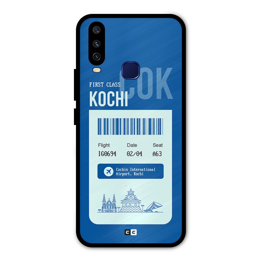 Kochi Boarding Pass Metal Back Case for Vivo V17