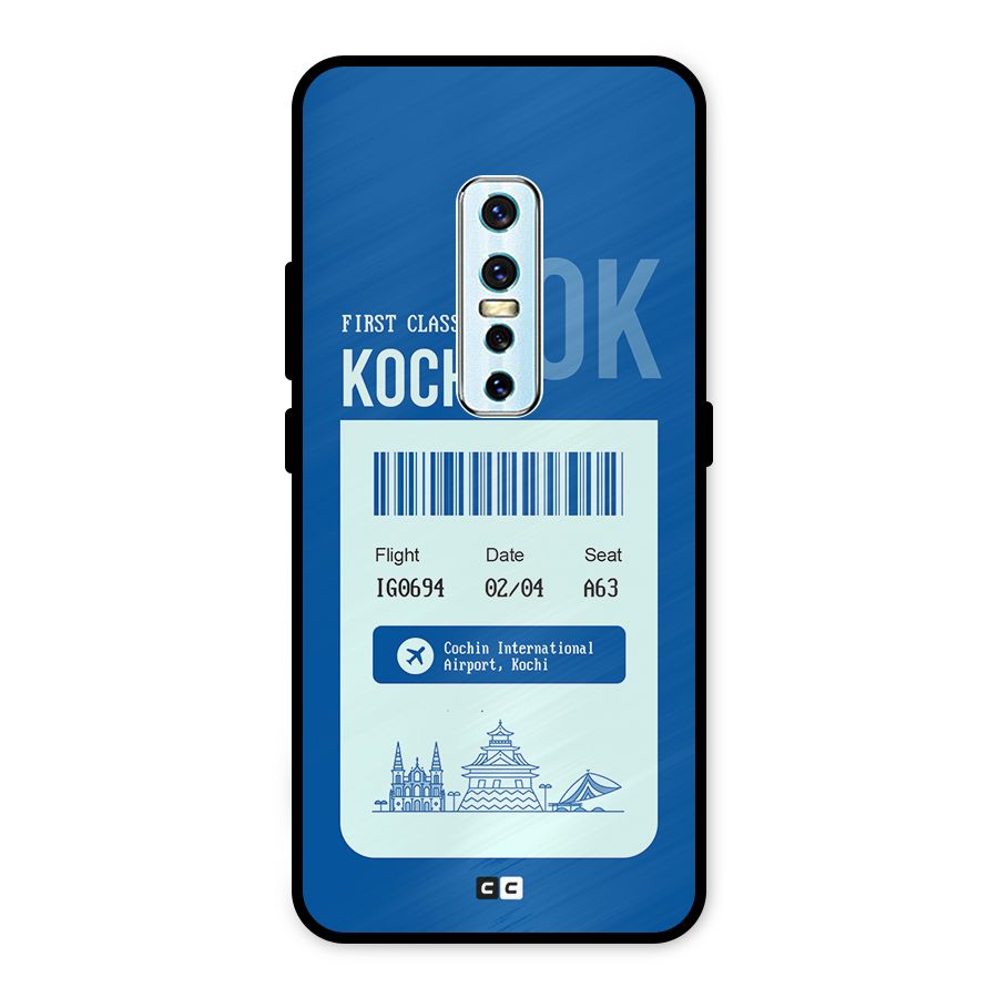 Kochi Boarding Pass Metal Back Case for Vivo V17 Pro