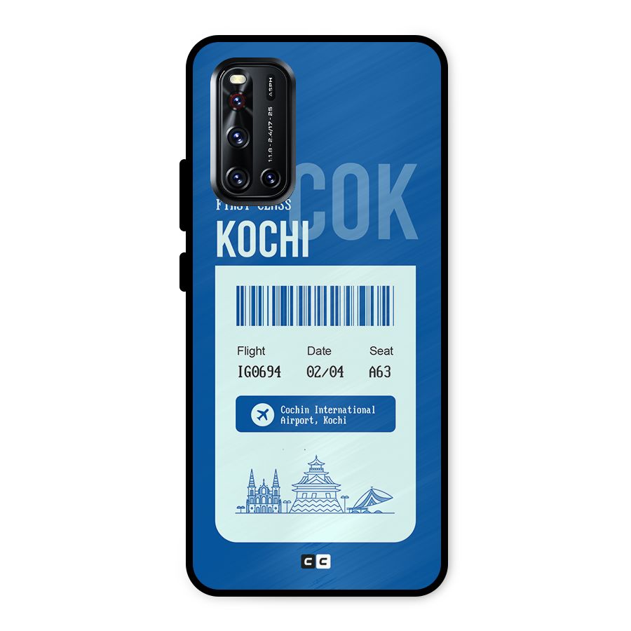 Kochi Boarding Pass Metal Back Case for Vivo V19