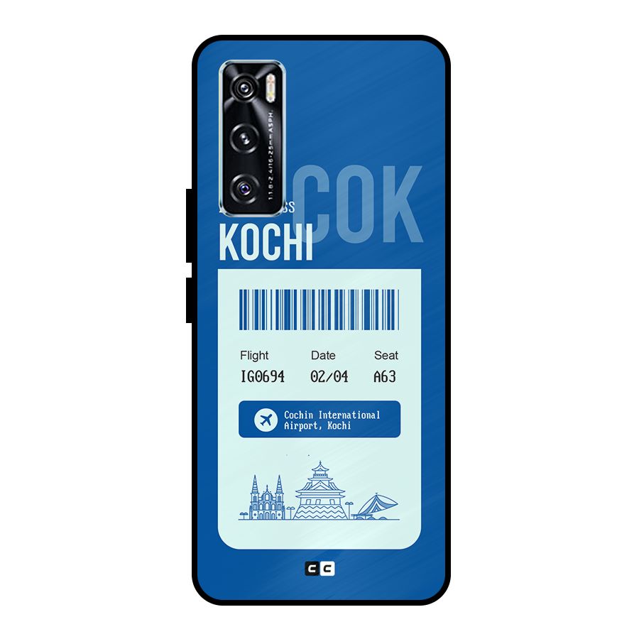 Kochi Boarding Pass Metal Back Case for Vivo V20 SE