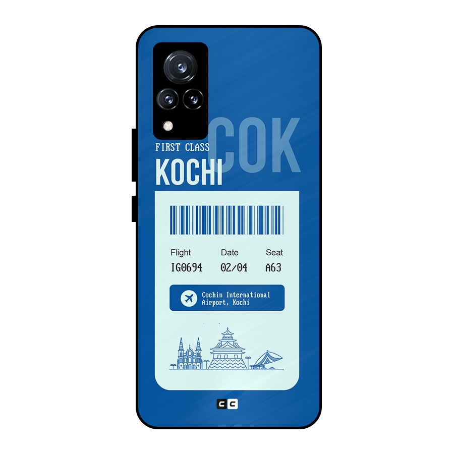 Kochi Boarding Pass Metal Back Case for Vivo V21 5G