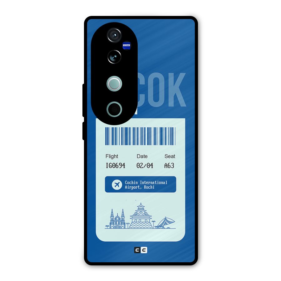 Kochi Boarding Pass Metal Back Case for Vivo V40