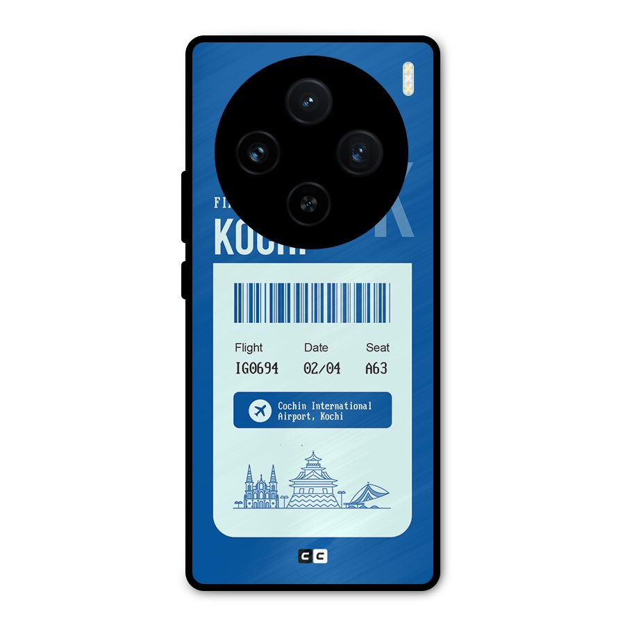 Kochi Boarding Pass Metal Back Case for Vivo X100