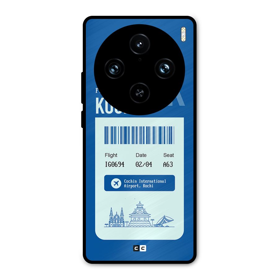Kochi Boarding Pass Metal Back Case for Vivo X100 Pro