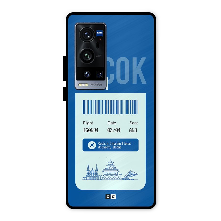 Kochi Boarding Pass Metal Back Case for Vivo X60 Pro Plus
