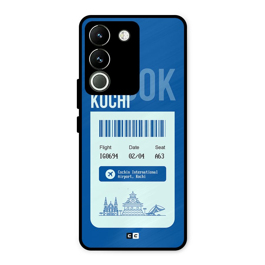 Kochi Boarding Pass Metal Back Case for Vivo Y200