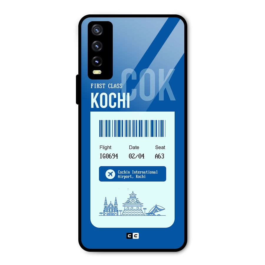 Kochi Boarding Pass Metal Back Case for Vivo Y20g