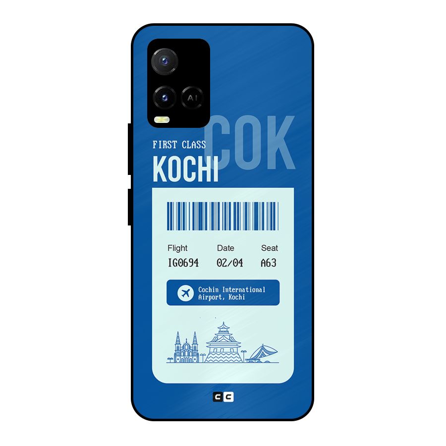Kochi Boarding Pass Metal Back Case for Vivo Y21T