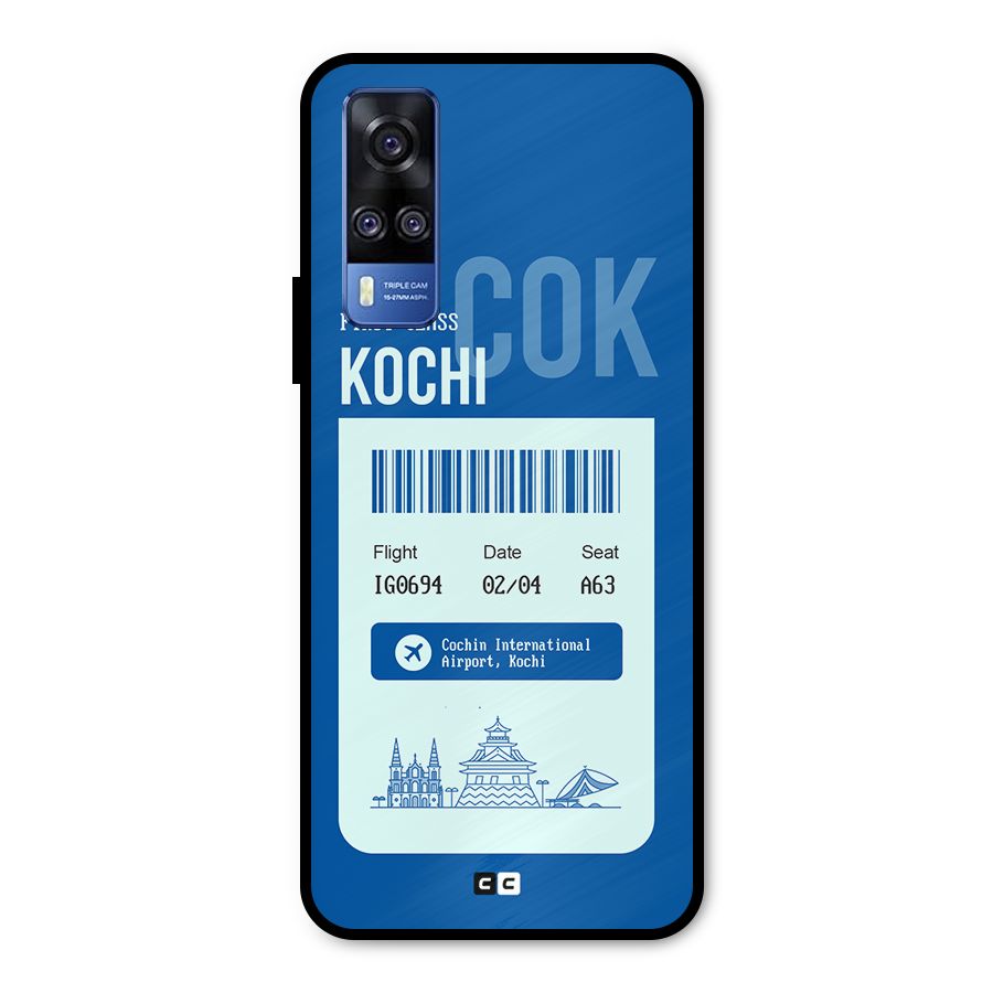 Kochi Boarding Pass Metal Back Case for Vivo Y31