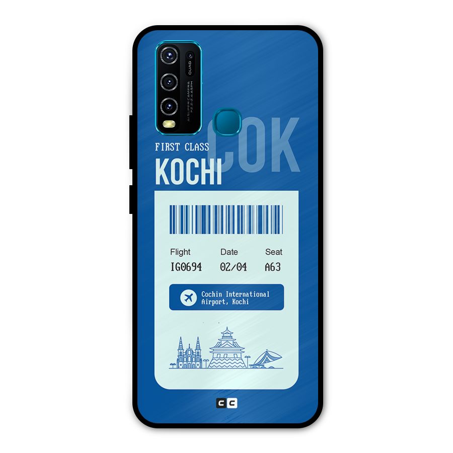 Kochi Boarding Pass Metal Back Case for Vivo Y50