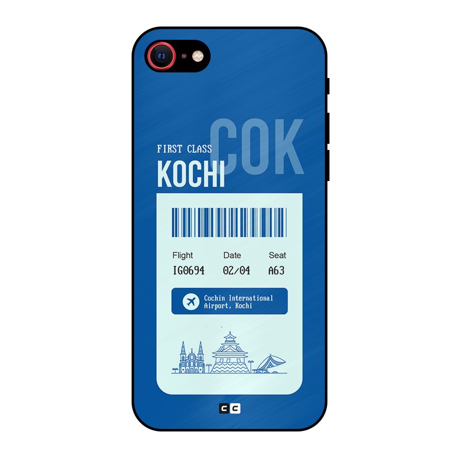 Kochi Boarding Pass Metal Back Case for iPhone 8