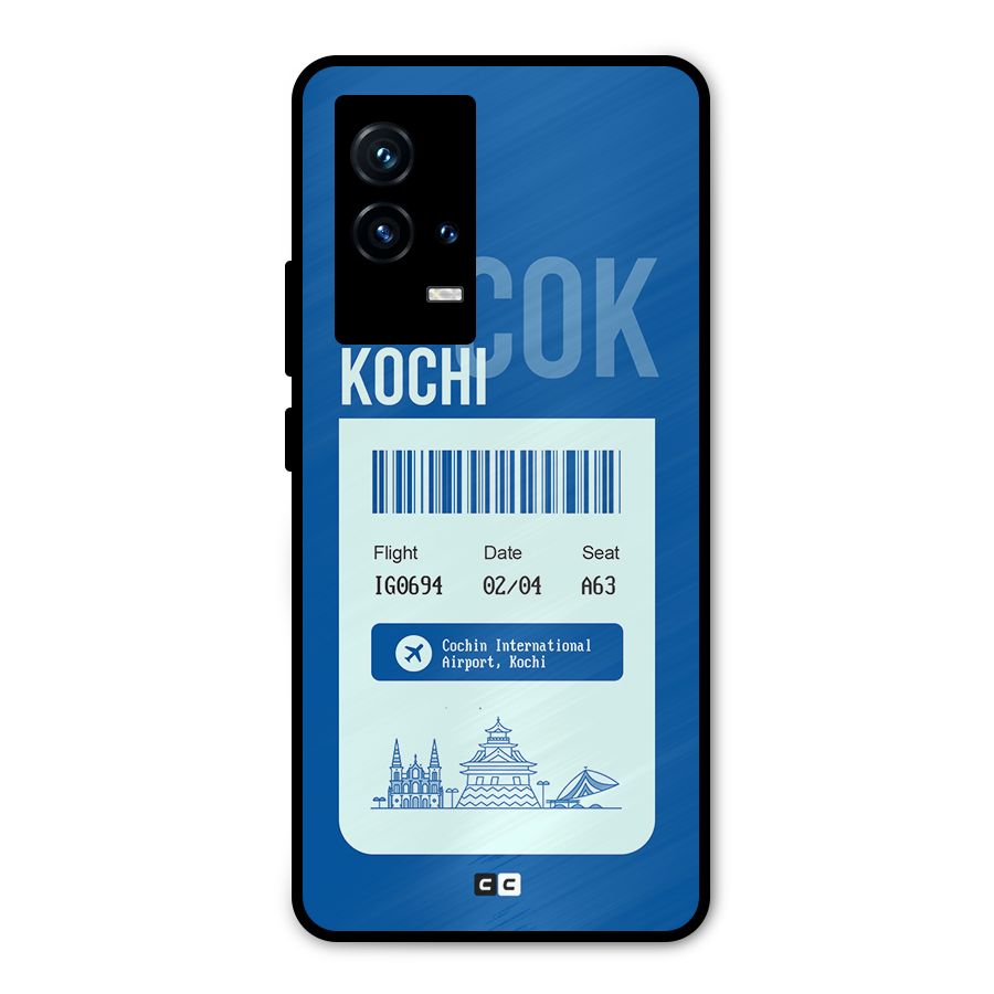 Kochi Boarding Pass Metal Back Case for iQOO 9 5G