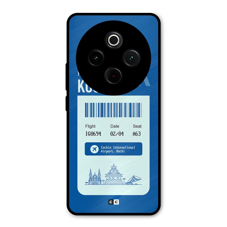 Kochi Boarding Pass Metal Back Case for iQOO Z10
