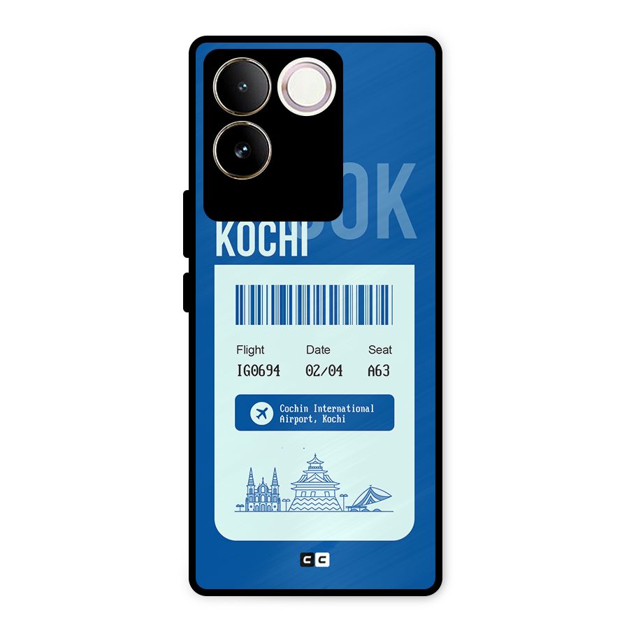 Kochi Boarding Pass Metal Back Case for iQOO Z7 Pro