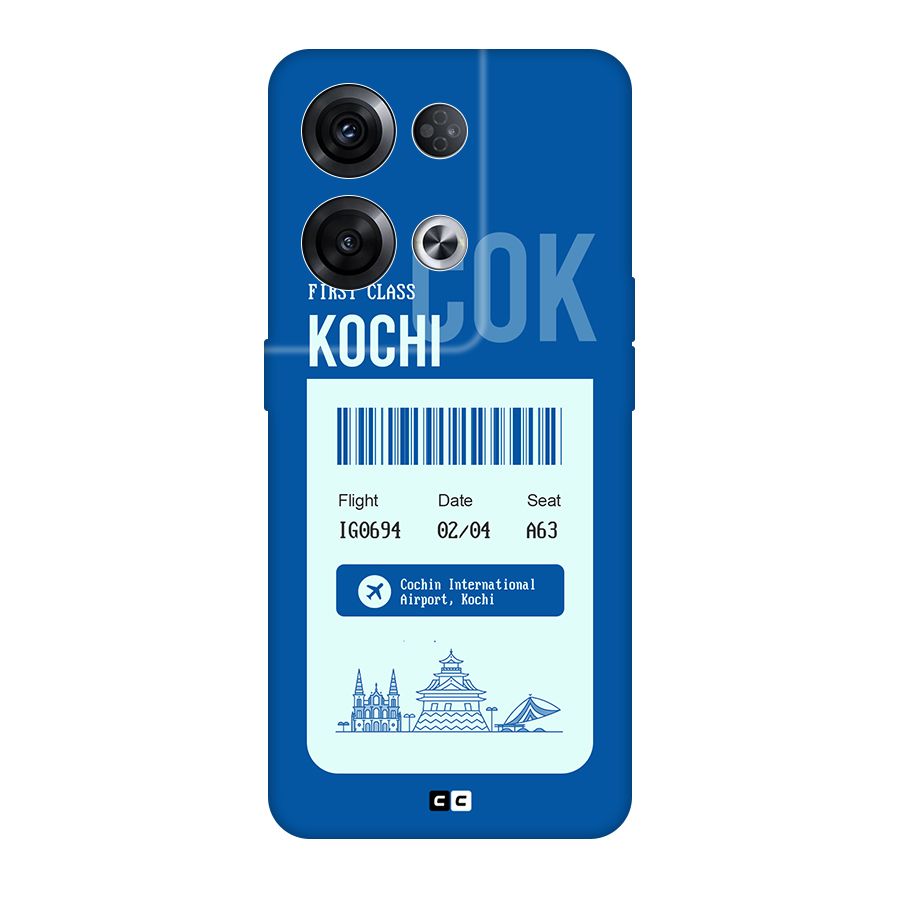 Kochi Boarding Pass Original Polycarbonate Back Case for Oppo Reno8 Pro 5G