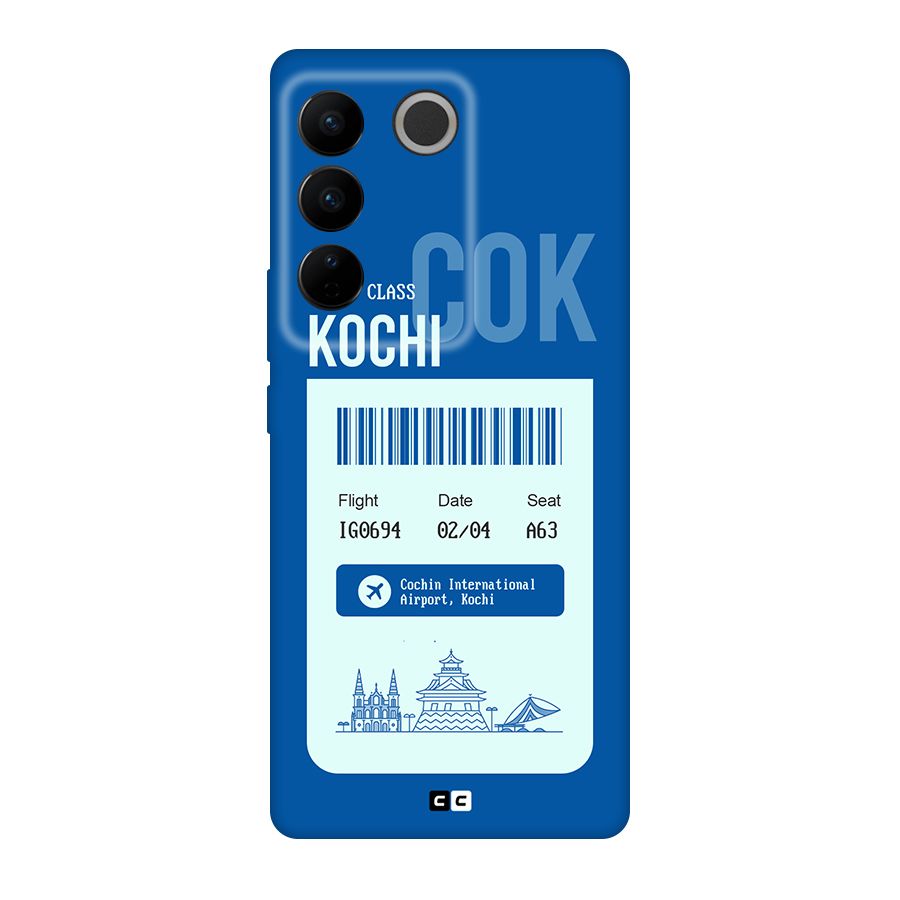 Kochi Boarding Pass Original Polycarbonate Back Case for Vivo V27