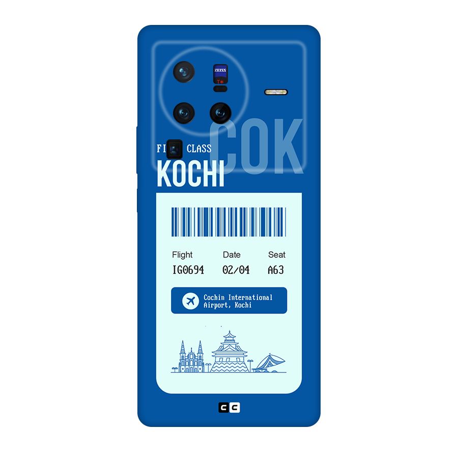 Kochi Boarding Pass Original Polycarbonate Back Case for Vivo X80