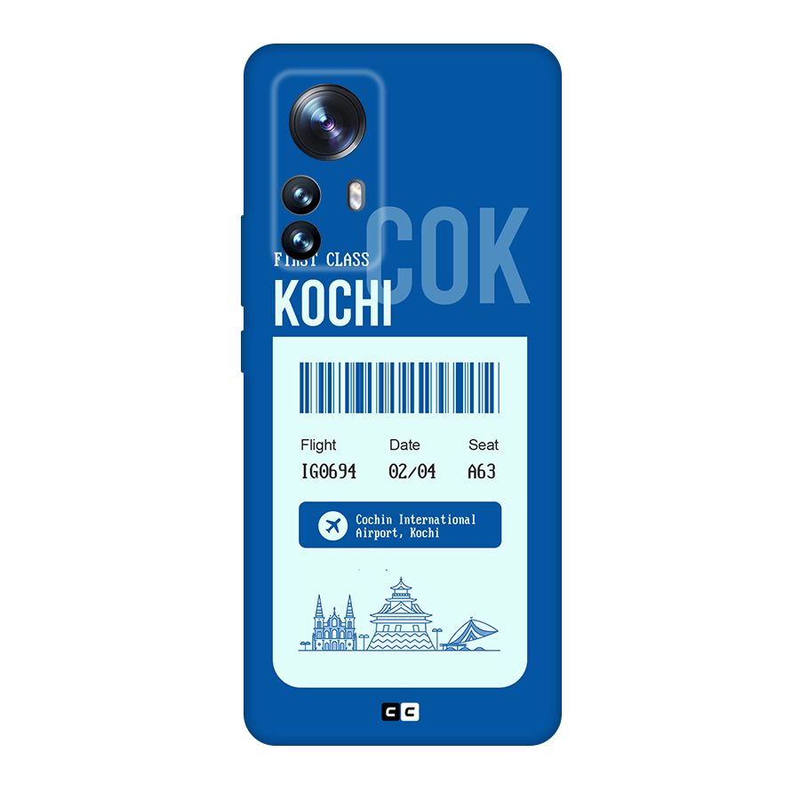 Kochi Boarding Pass Original Polycarbonate Back Case for Xiaomi 12 Pro