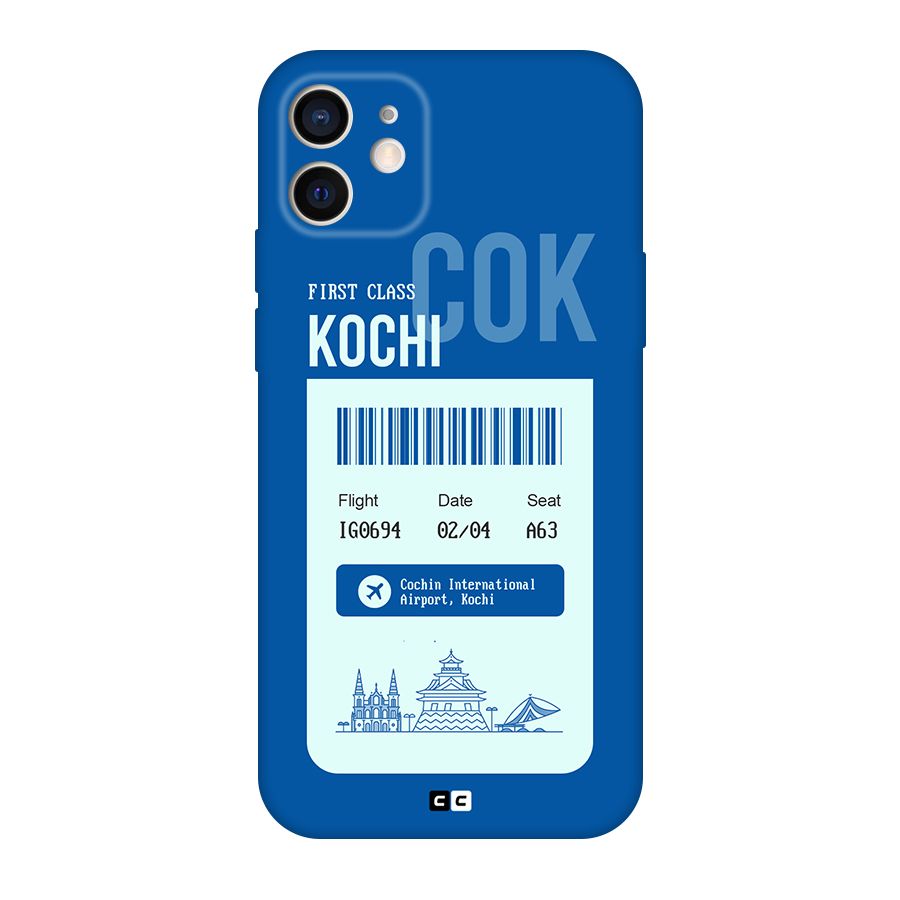 Kochi Boarding Pass Original Polycarbonate Back Case for iPhone 12