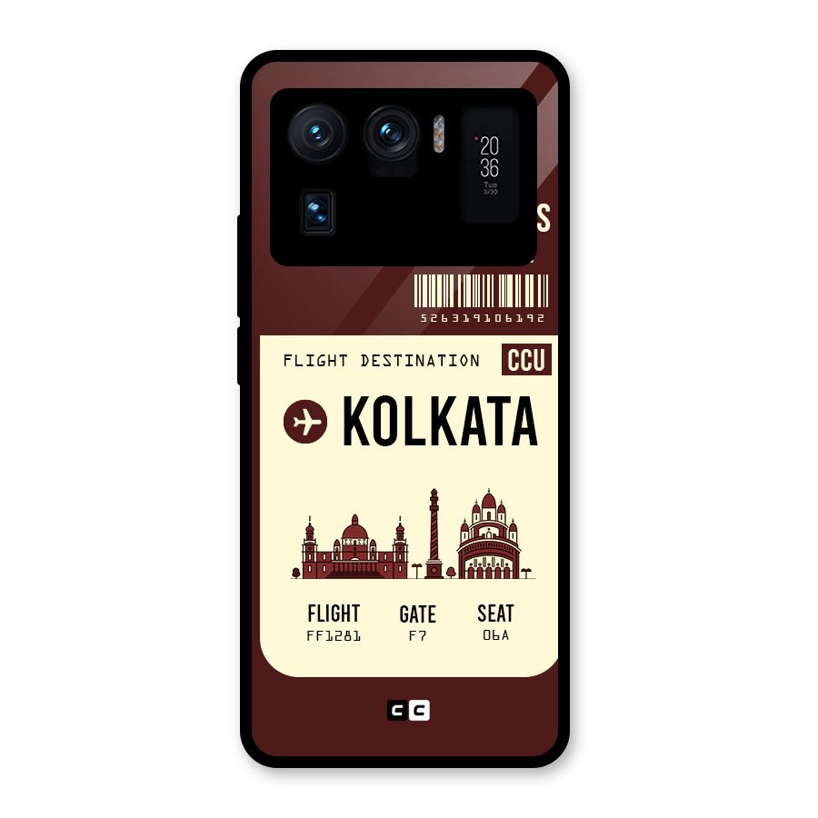 Kolkata Boarding Pass Glass Back Case for Mi 11 Ultra