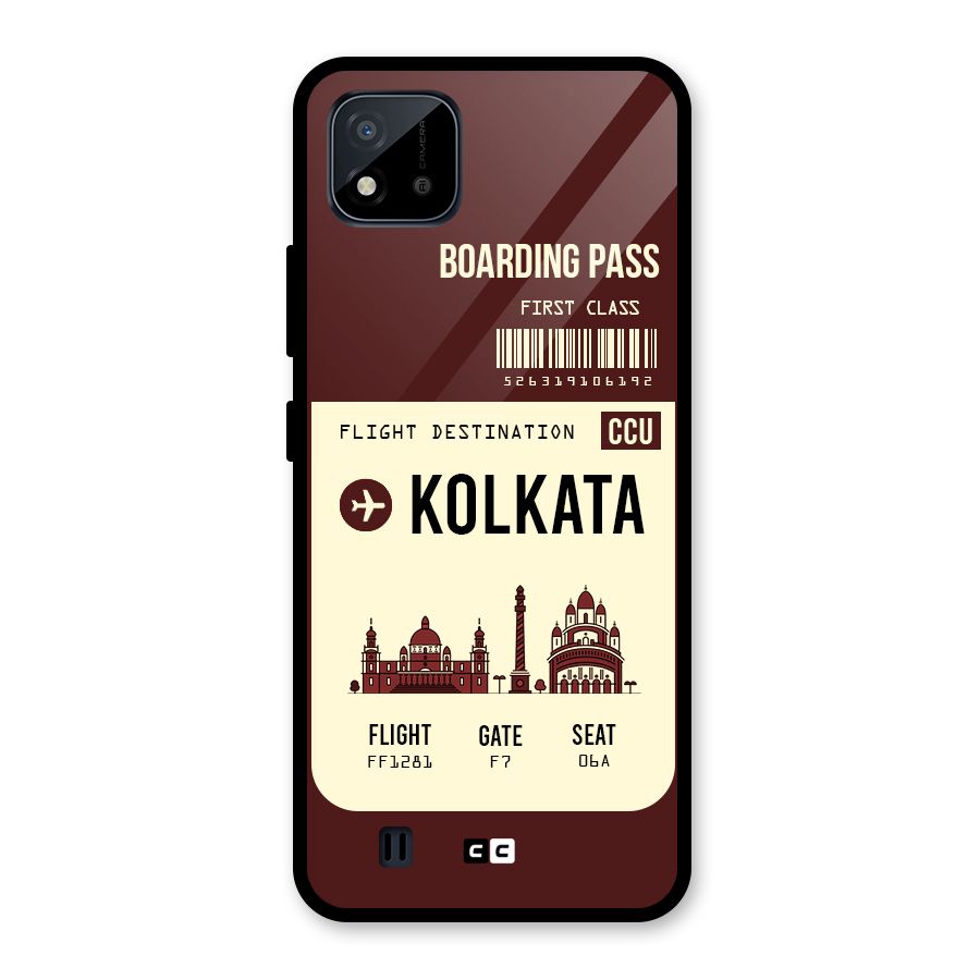 Kolkata Boarding Pass Glass Back Case for Realme C11 2021