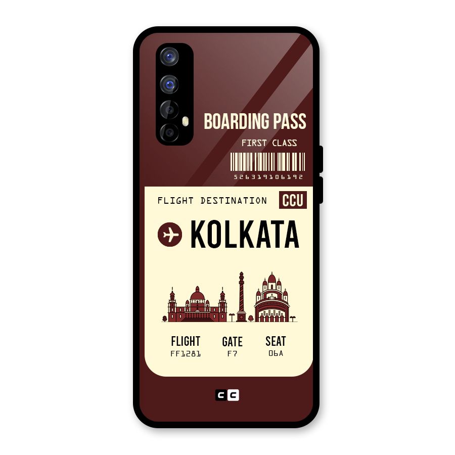 Kolkata Boarding Pass Glass Back Case for Realme Narzo 20 Pro