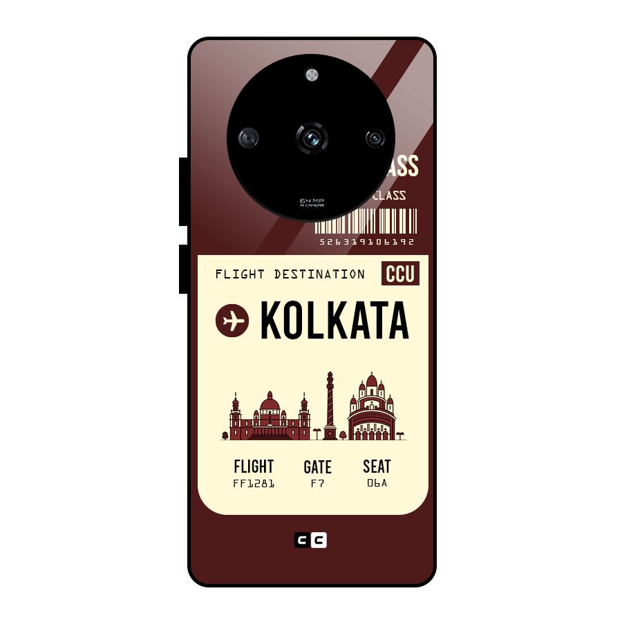Kolkata Boarding Pass Glass Back Case for Realme Narzo 60 5G