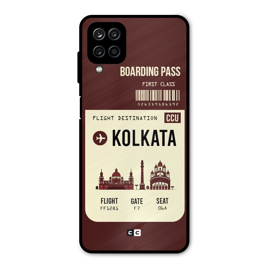 Kolkata Boarding Pass Metal Back Case for Galaxy A12