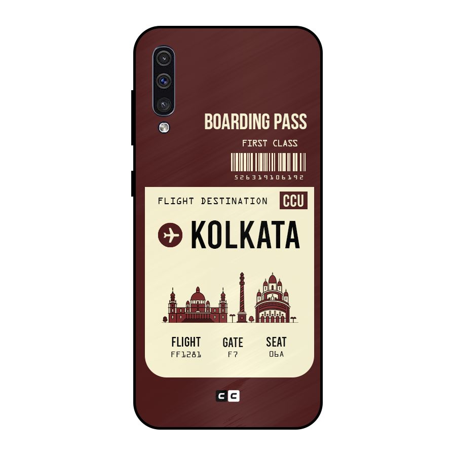 Kolkata Boarding Pass Metal Back Case for Galaxy A30s