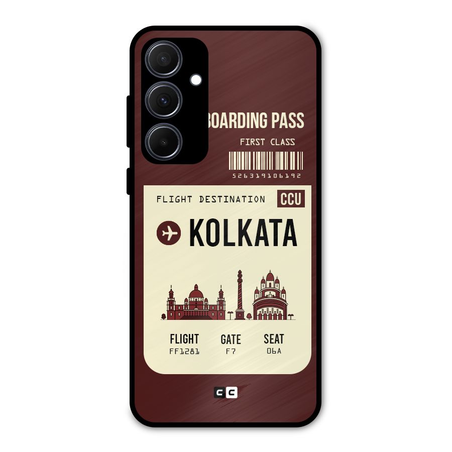Kolkata Boarding Pass Metal Back Case for Galaxy A35